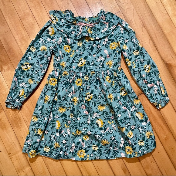 Janie and Jack Other - Janie and Jack Floral Ruffle Bow Collar Dress